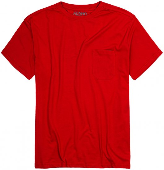 Adamo Kody Regular fit T-shirt with Pocket Red - Tričká - Nadrozmerné tričká - 2XL-14XL