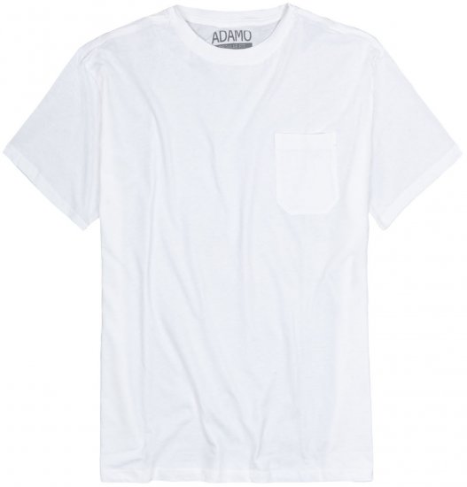 Adamo Kody Regular fit T-shirt with Pocket White - Tričká - Nadrozmerné tričká - 2XL-14XL