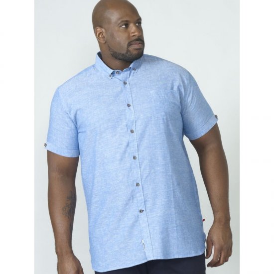D555 Eric Linen Short Sleeve Shirt - Košele - Košele 2XL-10XL
