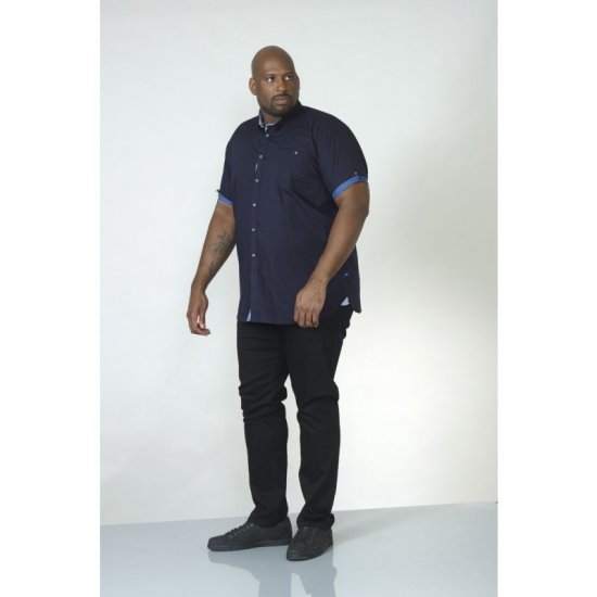 D555 Tim Short Sleeve Shirt Navy - Košele - Košele 2XL-10XL