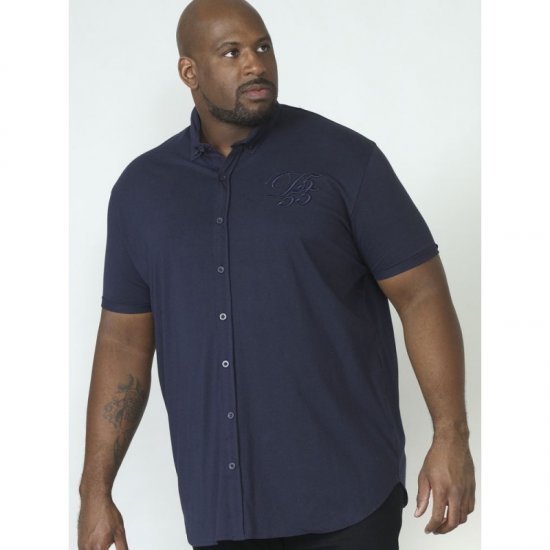 D555 Beaver Couture Jersey Shirt Navy - Košele - Košele 2XL-10XL