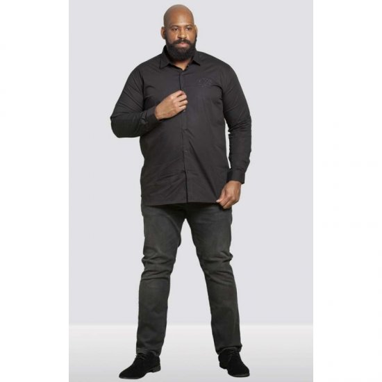 D555 Michael Couture Stretch Shirt Black - Košele - Košele 2XL-10XL