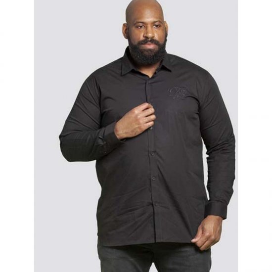 D555 Michael Couture Stretch Shirt Black - Košele - Košele 2XL-10XL