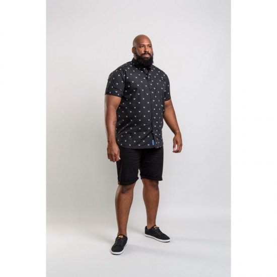 D555 Marley Shirt Black - Košele - Košele 2XL-10XL