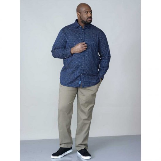 D555 Lavar Long Sleeve Diamond Printed Shirt - Košele - Košele 2XL-10XL