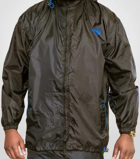 D555 Zac "Packaway" Rain Jacket Black - Športové oblečenie - Sportovní Oblečení 2XL-10XL