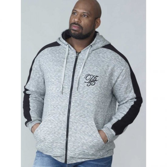 D555 Ronnie Full zip Hoodie - Mikiny & mikiny bez kapucne - Mikiny & Mikiny s Kapucňou 2XL-12XL
