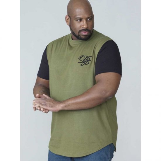 D555 Demarcus Couture T-shirt Khaki - Tričká - Nadrozmerné tričká - 2XL-14XL