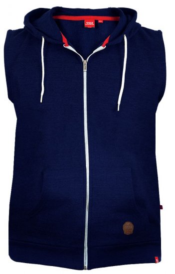 D555 Blake Sleeveless Hoodie Navy - Mikiny & mikiny bez kapucne - Mikiny & Mikiny s Kapucňou 2XL-12XL