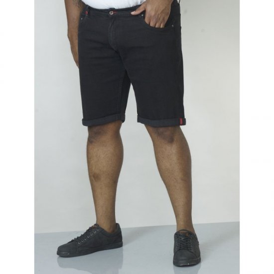 D555 Jude Stretch Denim Shorts Black - Šortky - Šortky W40-W60