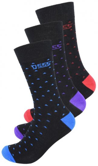 D555 Bolt Cotton Rich Luxury Socks 3-Pack - Spodná bielizeň - Spodné Prádlo 2XL-8XL