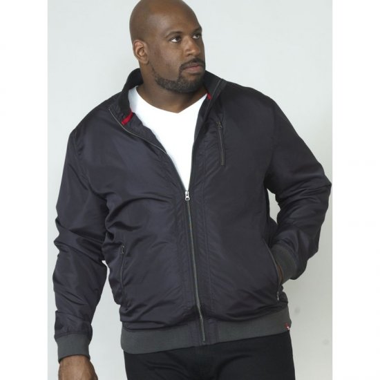D555 Terron Bomber Jacket Black - Bundy - Bundy Nadmerné Veľkosti 2XL-8XL