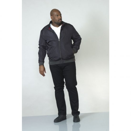 D555 Terron Bomber Jacket Black - Bundy - Bundy Nadmerné Veľkosti 2XL-8XL