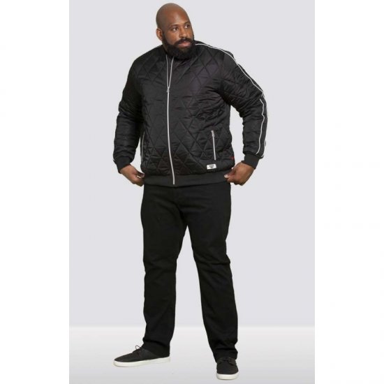D555 Skipton Quilted Bomber Jacket Black - Bundy - Bundy Nadmerné Veľkosti 2XL-8XL
