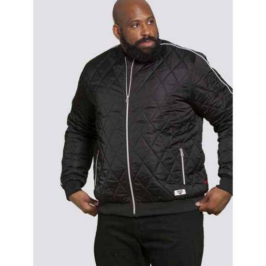 D555 Skipton Quilted Bomber Jacket Black - Bundy - Bundy Nadmerné Veľkosti 2XL-8XL