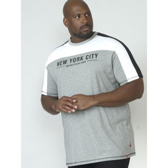 D555 Alvester T-shirt Grey - Tričká - Nadrozmerné tričká - 2XL-14XL