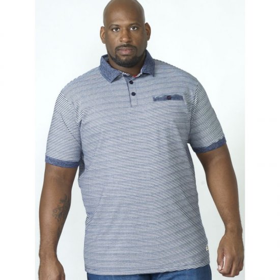 D555 Tyrone Polo Blue - Polokošele - Polokošele 2XL-8XL