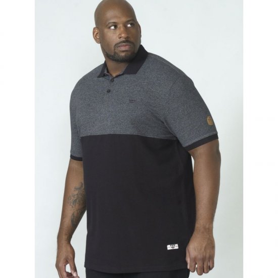 D555 Stefhen Polo Black - Polokošele - Polokošele 2XL-8XL