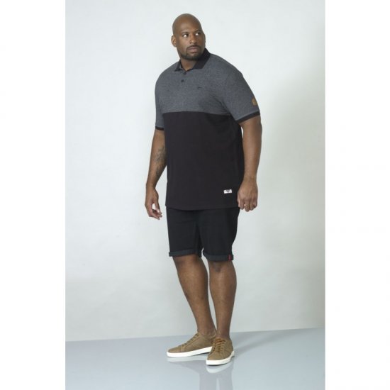 D555 Stefhen Polo Black - Polokošele - Polokošele 2XL-8XL