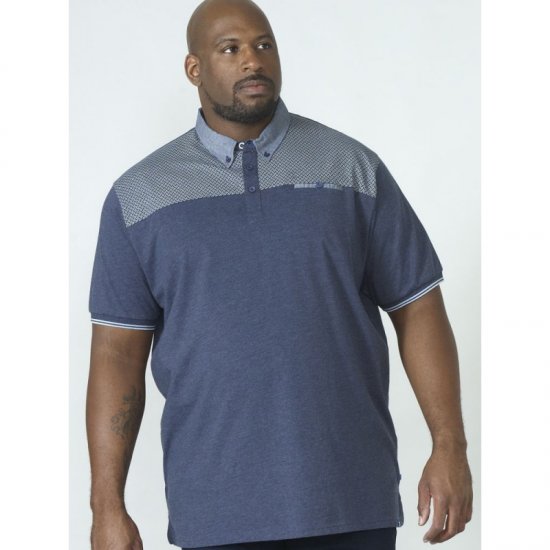 D555 Brent Polo Denim Blue - Polokošele - Polokošele 2XL-8XL
