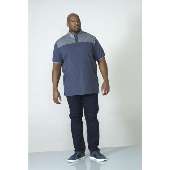 D555 Brent Polo Denim Blue - Polokošele - Polokošele 2XL-8XL