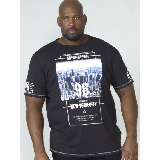 D555 Ethan T-shirt Black - Tričká - Nadrozmerné tričká - 2XL-14XL
