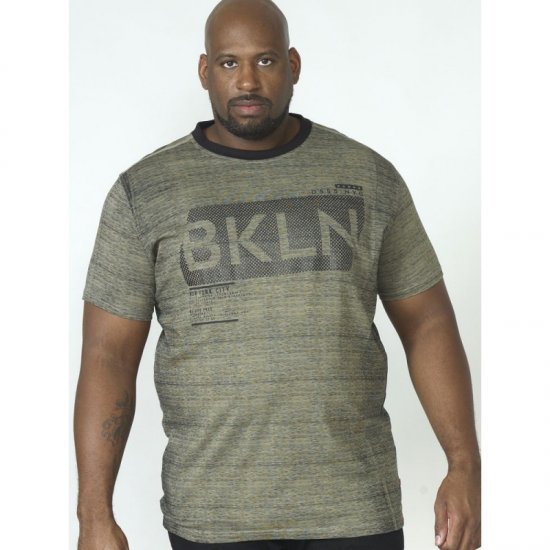 D555 NewYork Brooklyn T-shirt Khaki - Tričká - Nadrozmerné tričká - 2XL-14XL