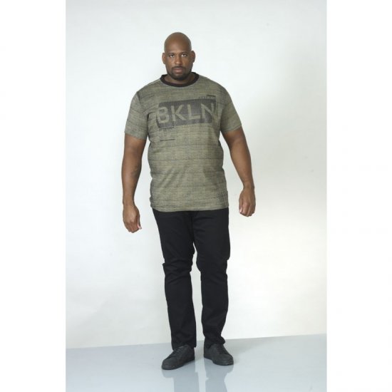 D555 NewYork Brooklyn T-shirt Khaki - Tričká - Nadrozmerné tričká - 2XL-14XL