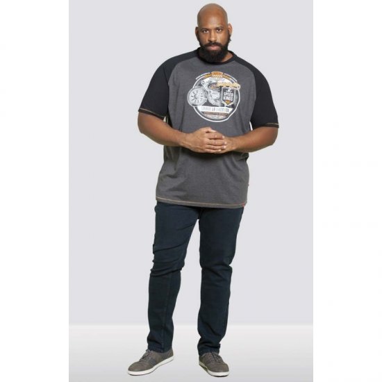 D555 Dallas T-shirt Charcoal - Tričká - Nadrozmerné tričká - 2XL-14XL