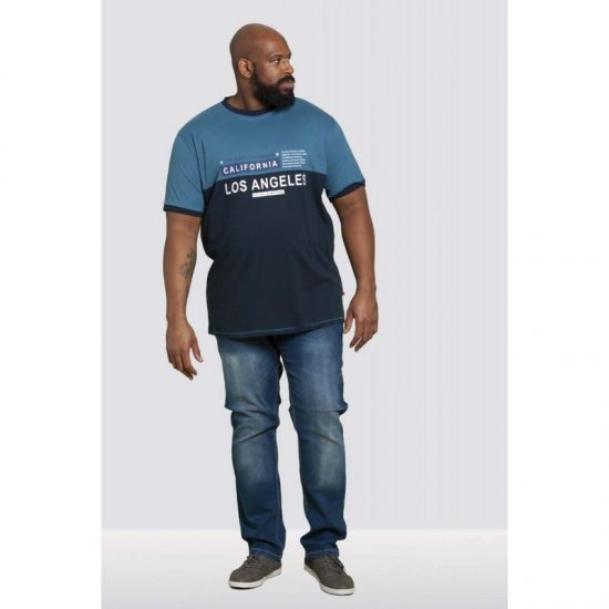 D555 Jackson T-shirt Teal - Tričká - Nadrozmerné tričká - 2XL-14XL