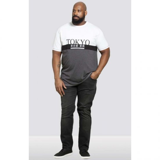 D555 Morris T-shirt Charcoal - Tričká - Nadrozmerné tričká - 2XL-14XL