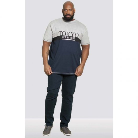 D555 Morris T-shirt Navy - Tričká - Nadrozmerné tričká - 2XL-14XL