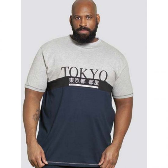 D555 Morris T-shirt Navy - Tričká - Nadrozmerné tričká - 2XL-14XL