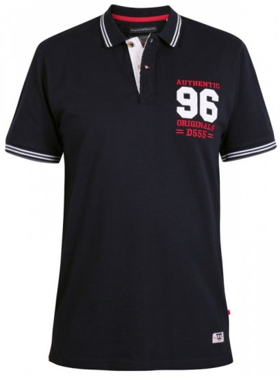 D555 Bartley Polo Dark Navy - Polokošele - Polokošele 2XL-8XL