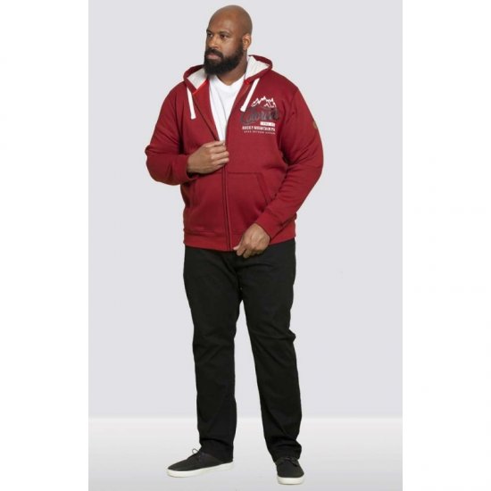 D555 Durham Hoodie Red - Mikiny & mikiny bez kapucne - Mikiny & Mikiny s Kapucňou 2XL-12XL
