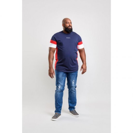 D555 Baker T-shirt Navy - Tričká - Nadrozmerné tričká - 2XL-14XL