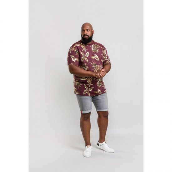 D555 Baxter T-shirt Wine-red - Tričká - Nadrozmerné tričká - 2XL-14XL