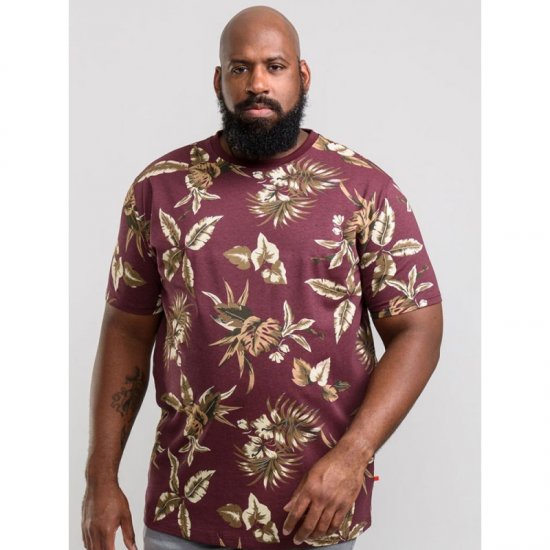 D555 Baxter T-shirt Wine-red - Tričká - Nadrozmerné tričká - 2XL-14XL