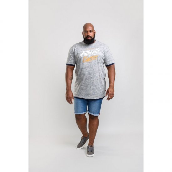 D555 Finn T-shirt Grey - Tričká - Nadrozmerné tričká - 2XL-14XL