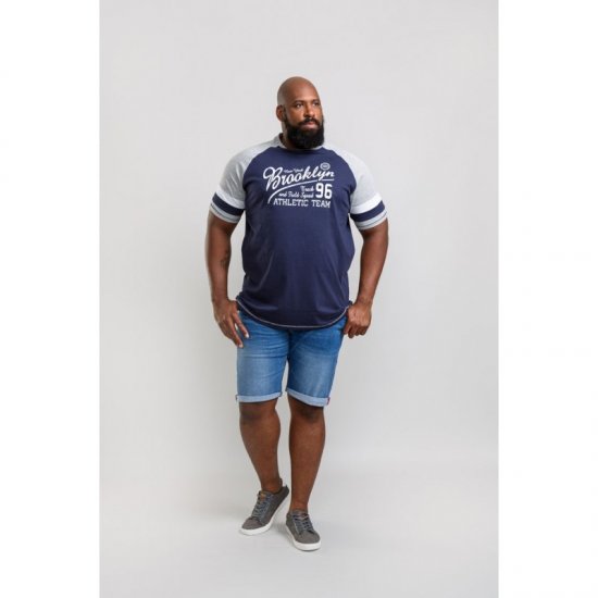 D555 Jones T-shirt Navy - Tričká - Nadrozmerné tričká - 2XL-14XL