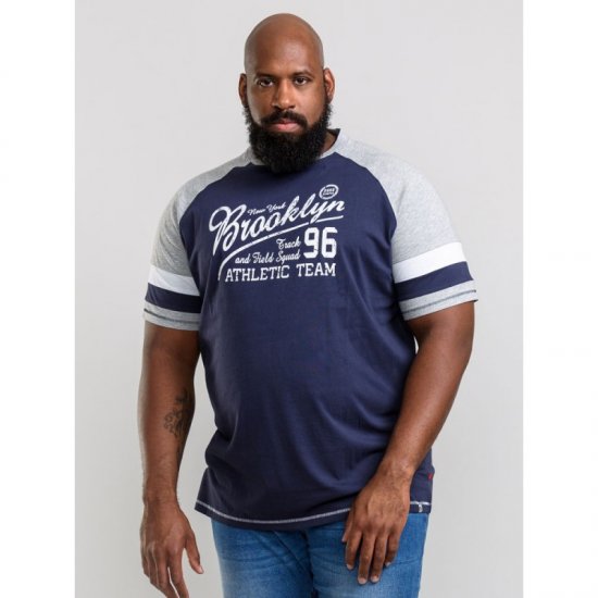 D555 Jones T-shirt Navy - Tričká - Nadrozmerné tričká - 2XL-14XL