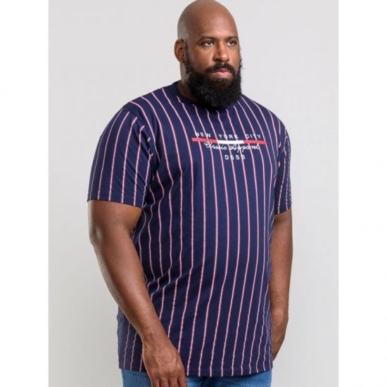 D555 Davis T-shirt Navy - Tričká - Nadrozmerné tričká - 2XL-14XL