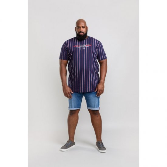 D555 Davis T-shirt Navy - Tričká - Nadrozmerné tričká - 2XL-14XL