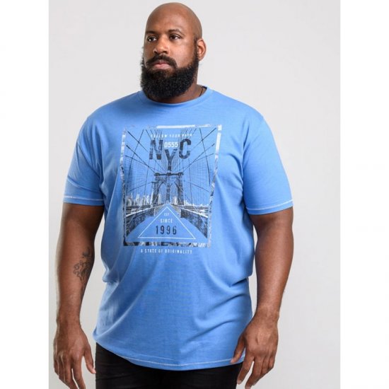 D555 Monty T-shirt Blue - Tričká - Nadrozmerné tričká - 2XL-14XL