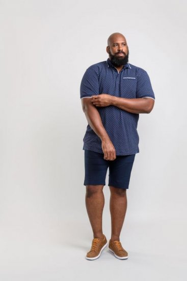 D555 Rogers Printed Polo Navy - Polokošele - Polokošele 2XL-8XL