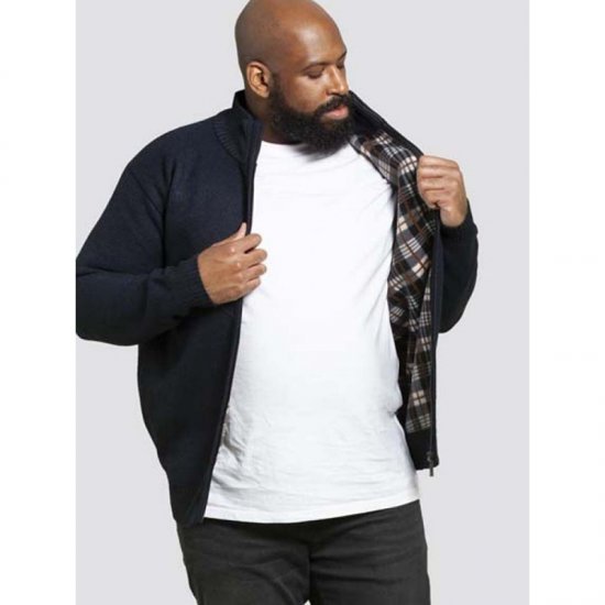 D555 Braxton Sweater Navy - Mikiny & mikiny bez kapucne - Mikiny & Mikiny s Kapucňou 2XL-12XL