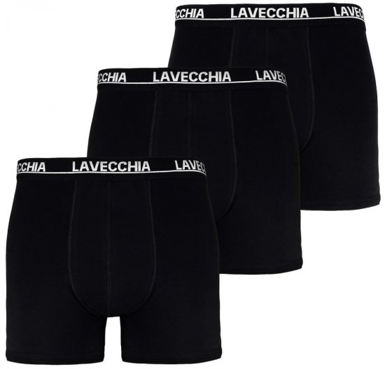 Lavecchia 1020 Boxershorts 3-pack Black - Spodná bielizeň - Spodné Prádlo 2XL-8XL