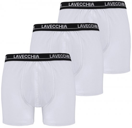 Lavecchia 1020 Boxershorts 3-pack White - Spodná bielizeň - Spodné Prádlo 2XL-8XL