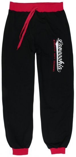 Lavecchia 2020 Sweatpants with Cuff Black/Red - Tepláky & teplákové kraťasy - Tepláky & Teplákové kraťasy - 2XL-12XL