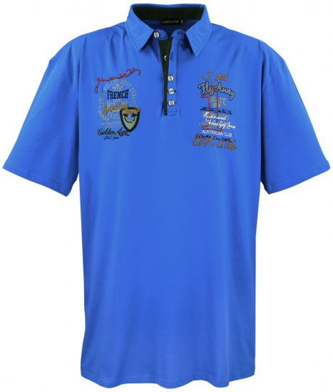 Lavecchia 3101 Printed Jersey Poloshirt Royal Blue - Polokošele - Polokošele 2XL-8XL